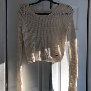 ABERCROMBIE white knit pullover size xs
